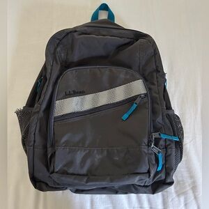 L.L. Bean Gray and Blue Backpack